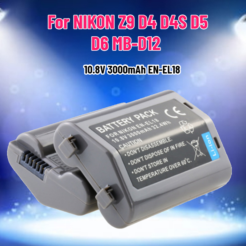 Drone Camera Action - 10.8V 3000mAh EN-EL18 EN-EL18A EN-EL18B BATTERY