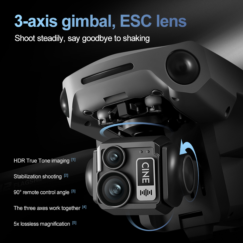8K 3 Axis Gimbal Brushless 7.2 - Drone Camera With Gimbal avaliação e preço