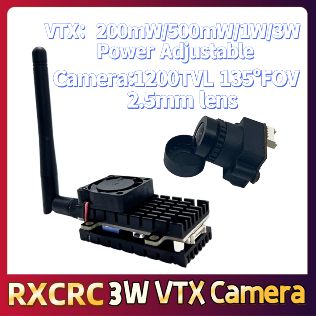 RXCRC 5.8G 3W Video VTX transm - Drone Camera Lens avaliação e preço