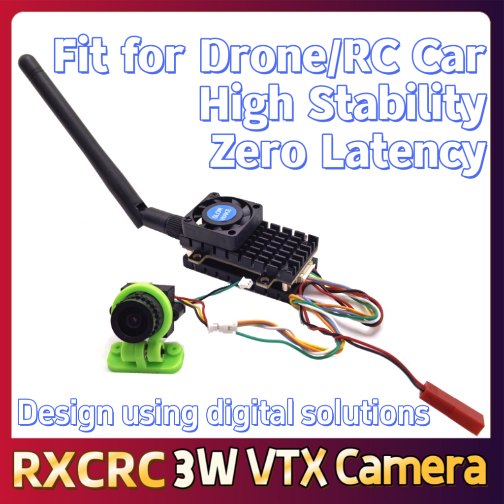 RXCRC 5.8G 3W Video VTX transm - Drone Camera Lens avaliação e preço