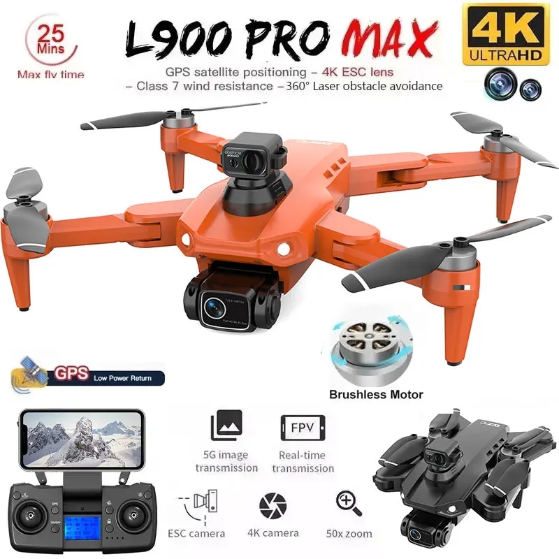 L900 Pro MAX GPS Drone 4K Prof - Drone Camera Night Vision avaliação e preço