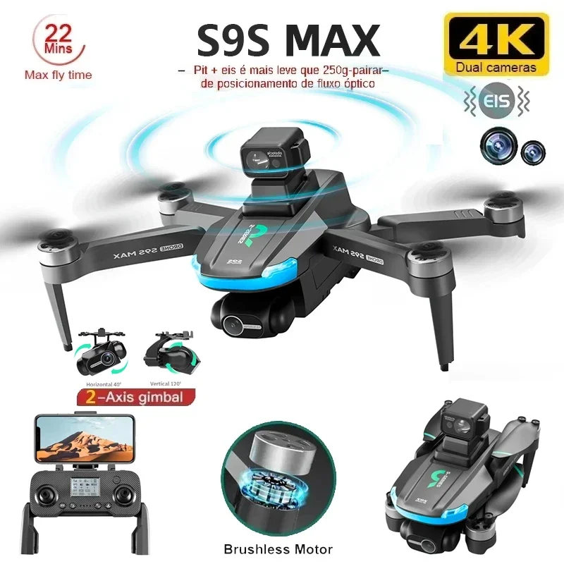 NEW S9S MAX MINI Drone 4K 2-Ax - Drone Camera Night Vision avaliação e preço