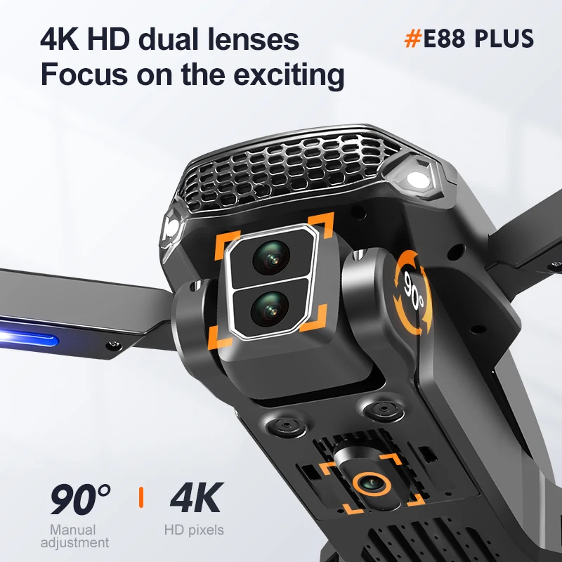 New E88 Plus Quadcopter Drone: - Drone Camera Hd avaliação e preço