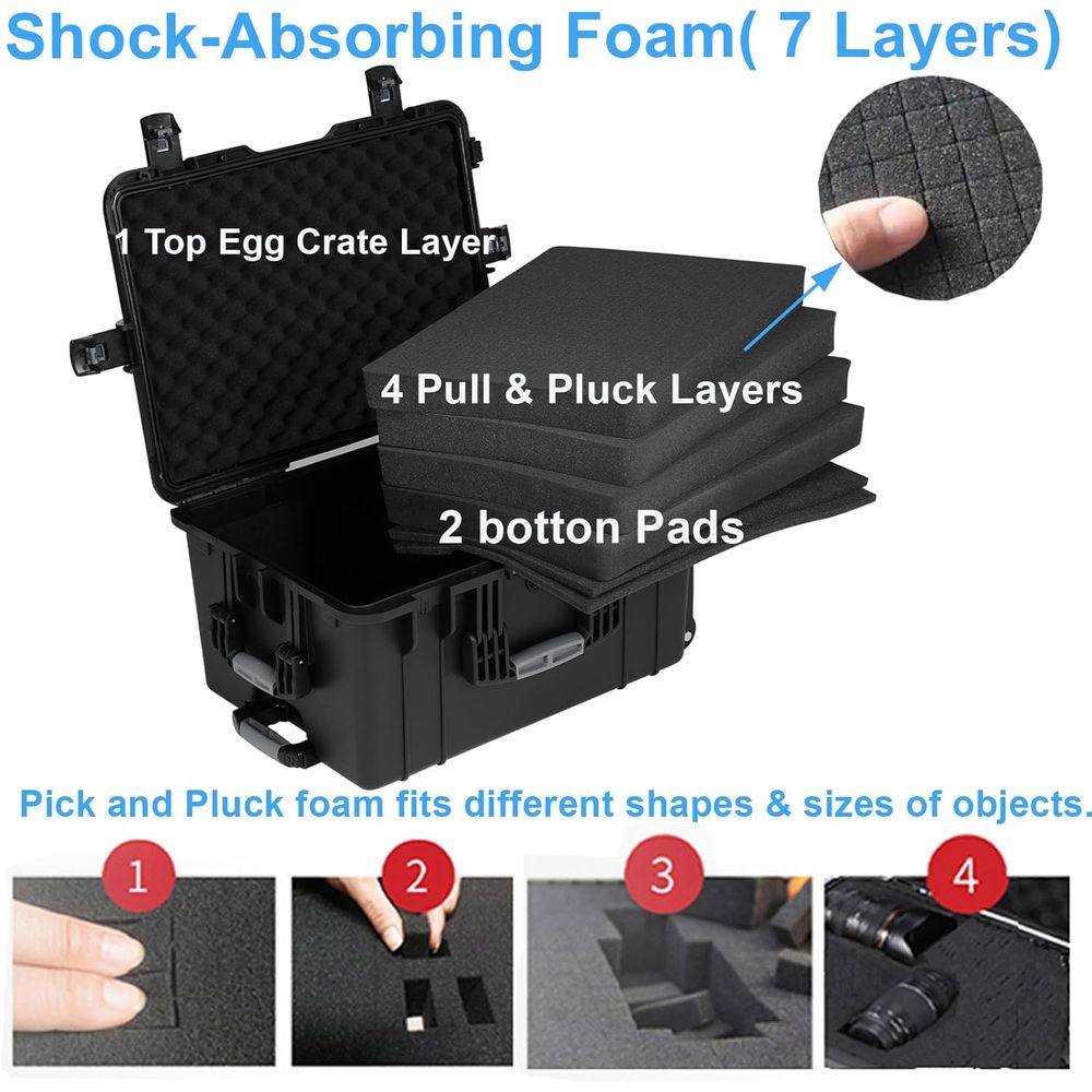 24.5 Rolling Waterproof Case w - Drone Camera Waterproof avaliação e preço