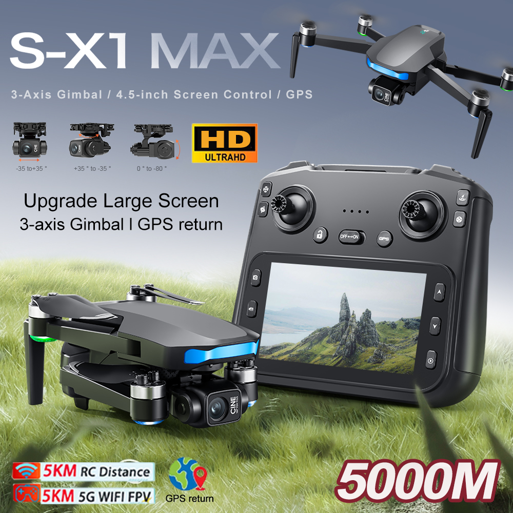 New S-X1 MAX Drone GPS 8K Prof - Drone Camera Mount avaliação e preço