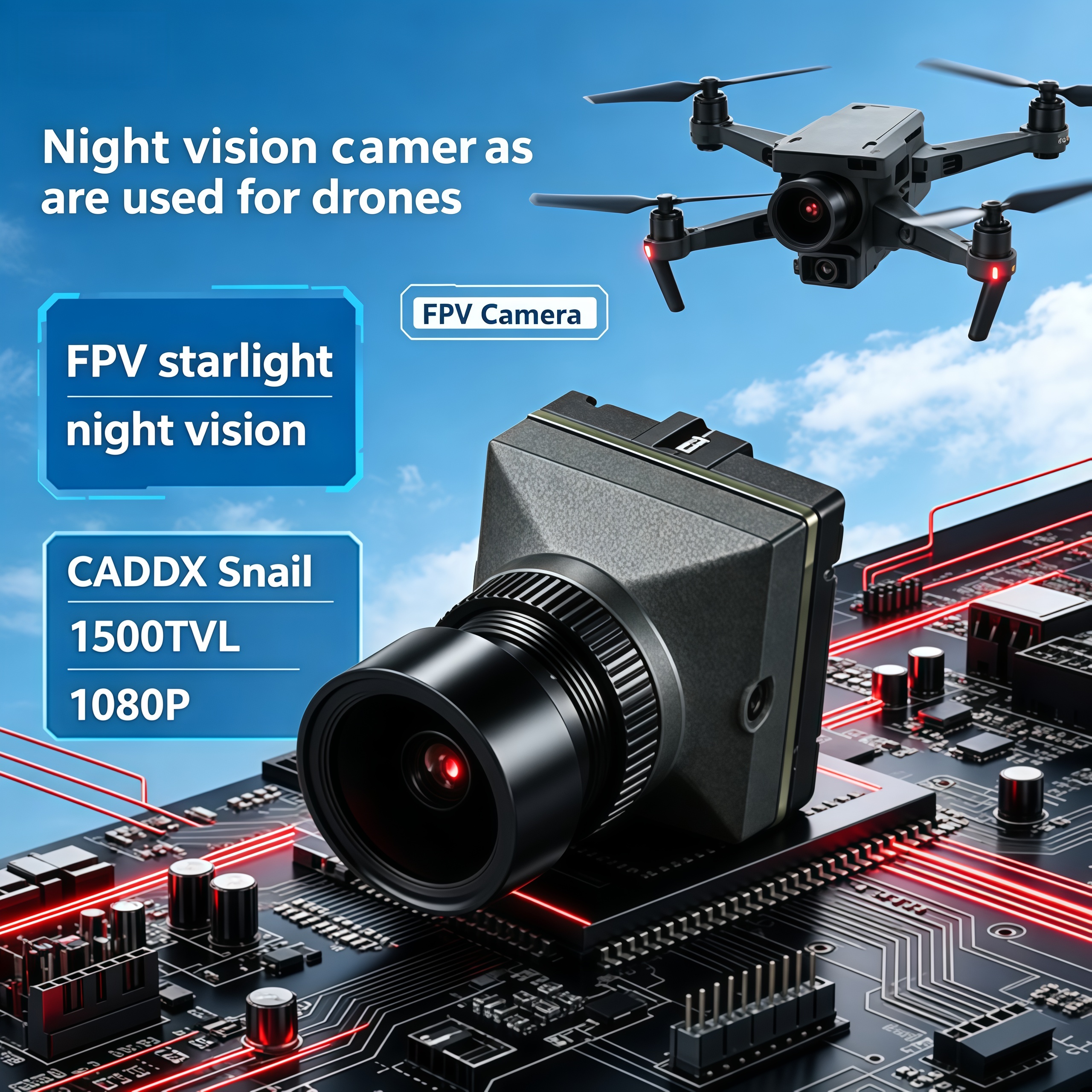 1500TVL HD CADDX Snail FPV Cam - Drone Camera Hd avaliação e preço