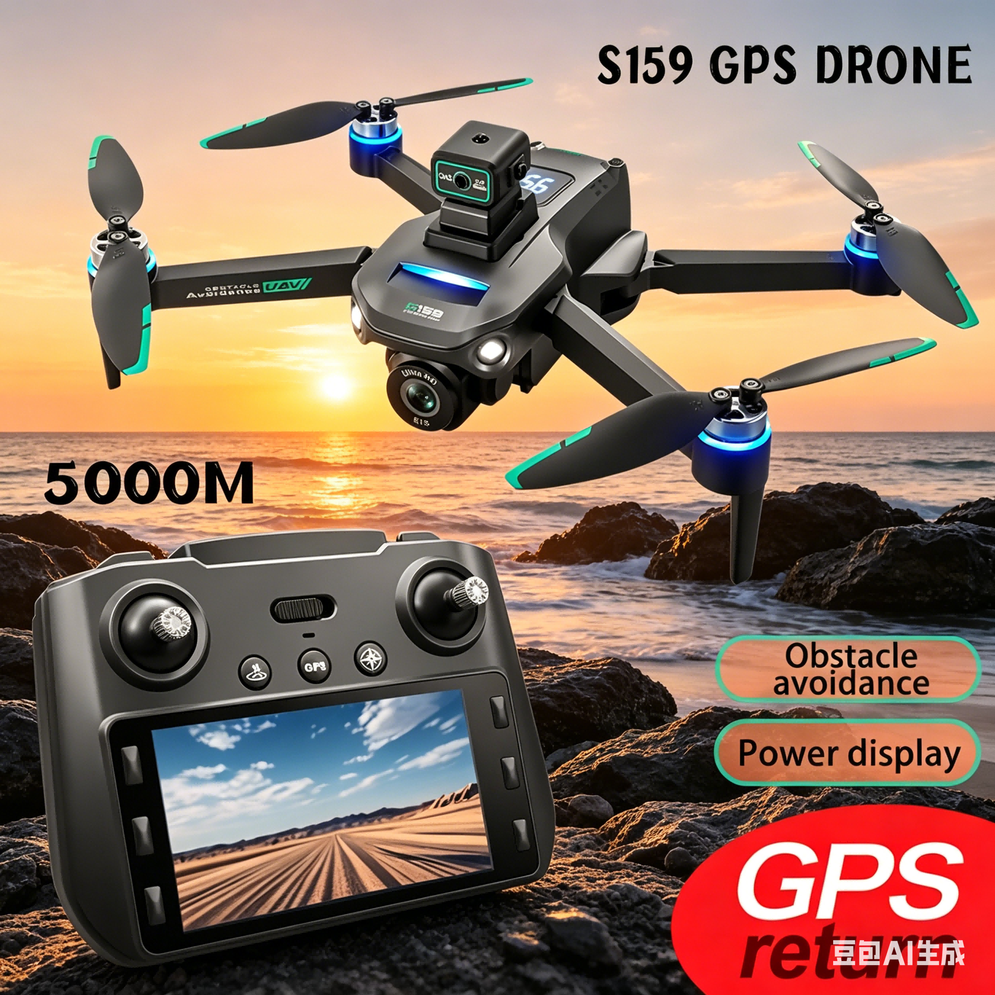 S159 GPS Drone 4K Profesional  - Drone Camera Mount avaliação e preço