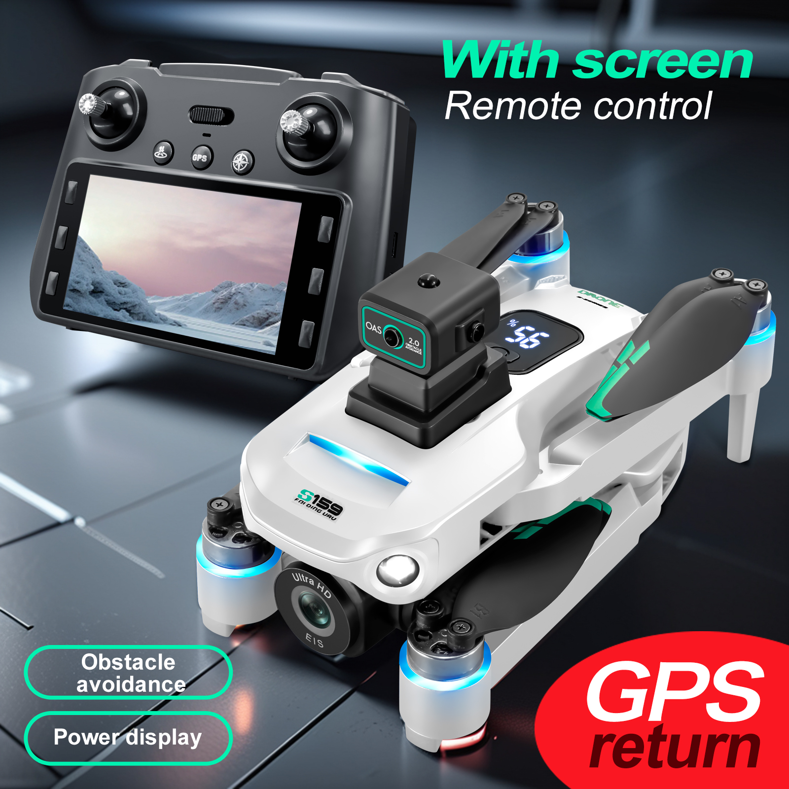 S159 GPS Drone 4K Profesional  - Drone Camera Mount avaliação e preço